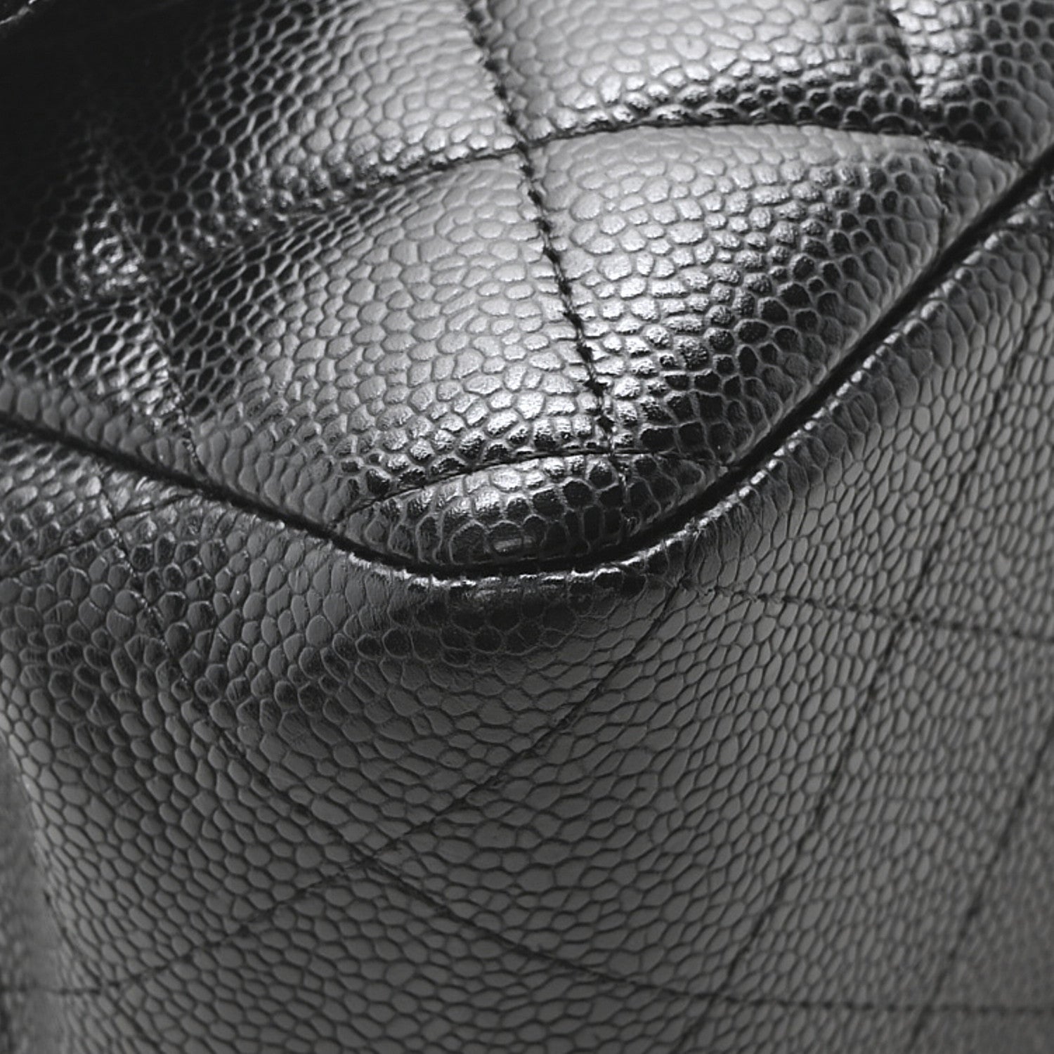 Chanel Caviar Quilted Jumbo Single Flap Black 9 of 10