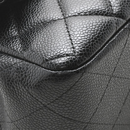 Chanel Caviar Quilted Jumbo Single Flap Black 9 of 10