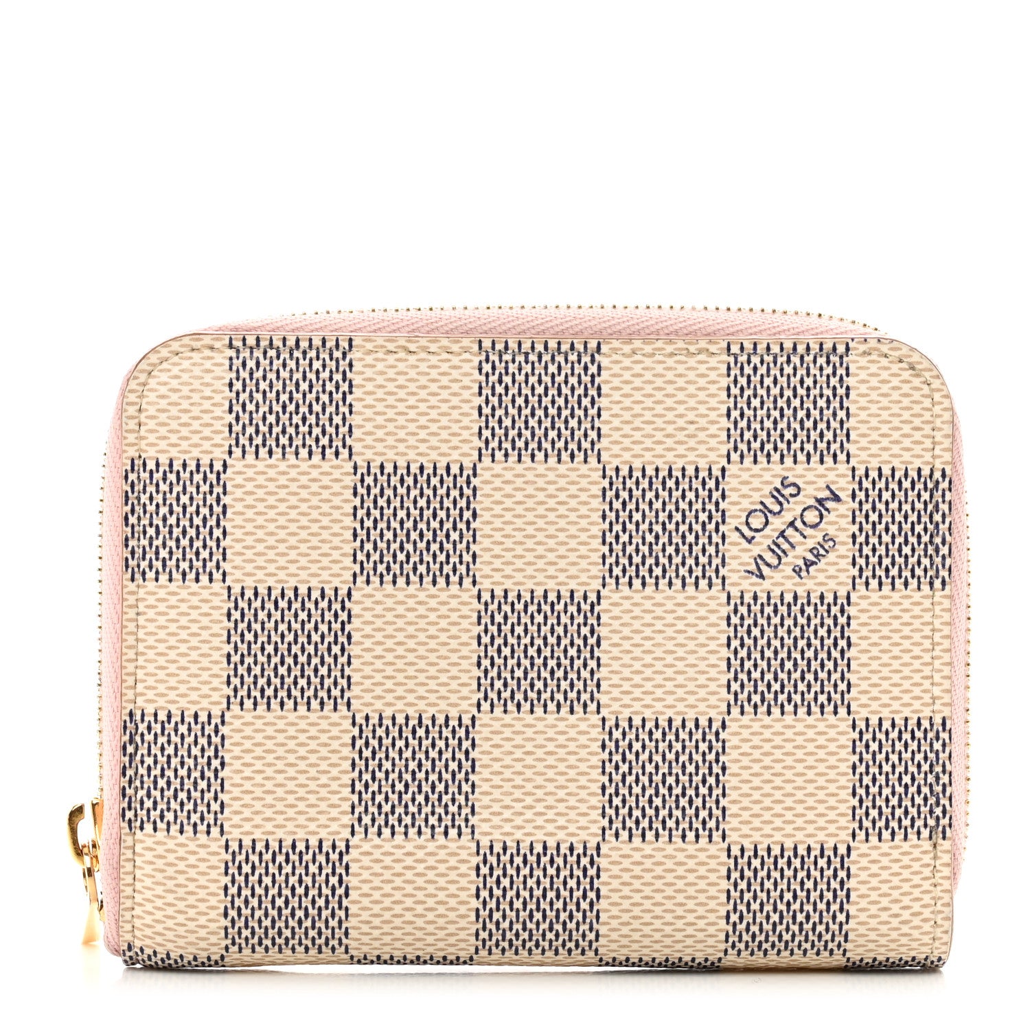 Louis Vuitton Damier Azur Zippy Coin Purse Rose Ballerine 1 of 7