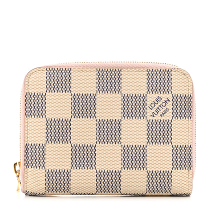 Louis Vuitton Damier Azur Zippy Coin Purse Rose Ballerine 1 of 7