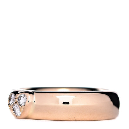 Tiffany 18K Yellow Gold Diamond Heart Band Ring 47 4.25 4 of 5