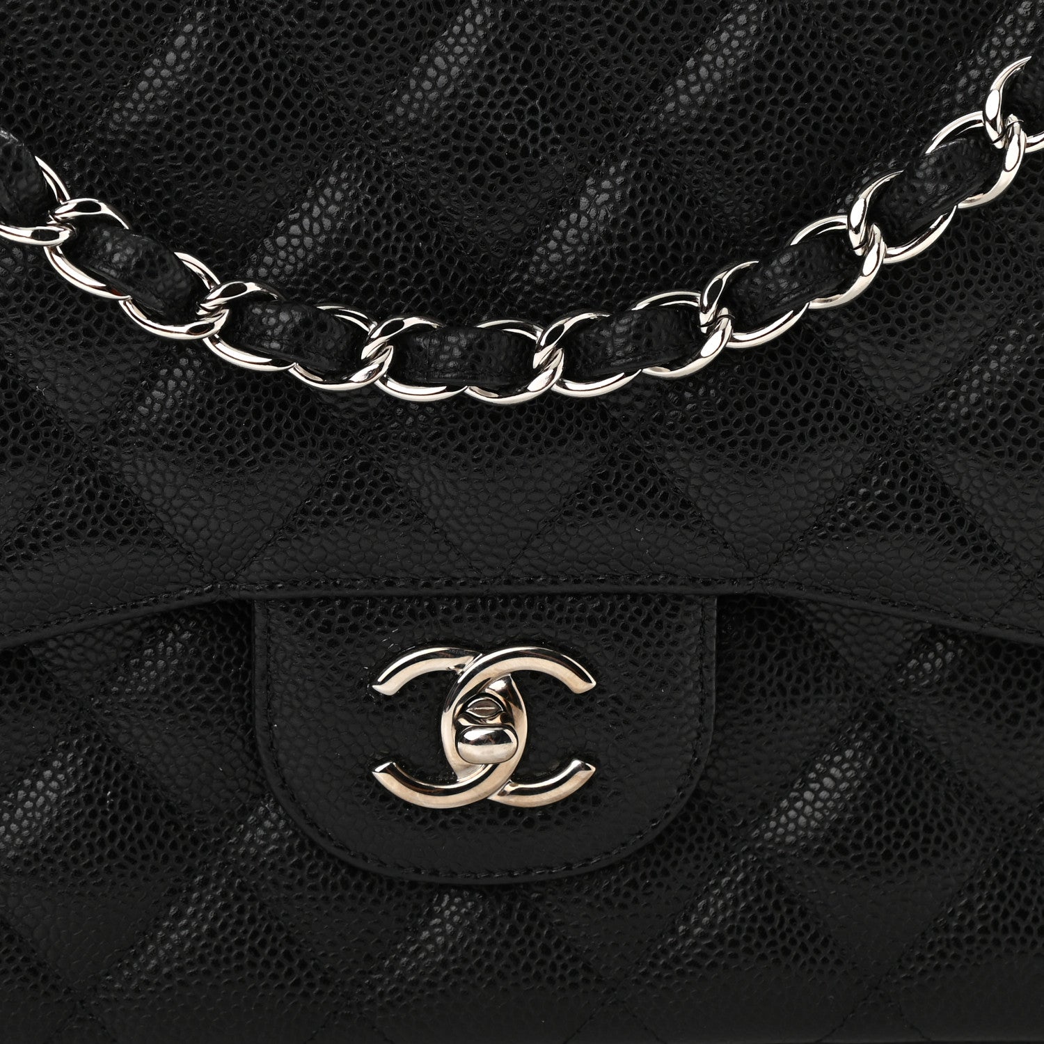 Chanel Caviar Quilted Jumbo Double Flap Black 8 of 11