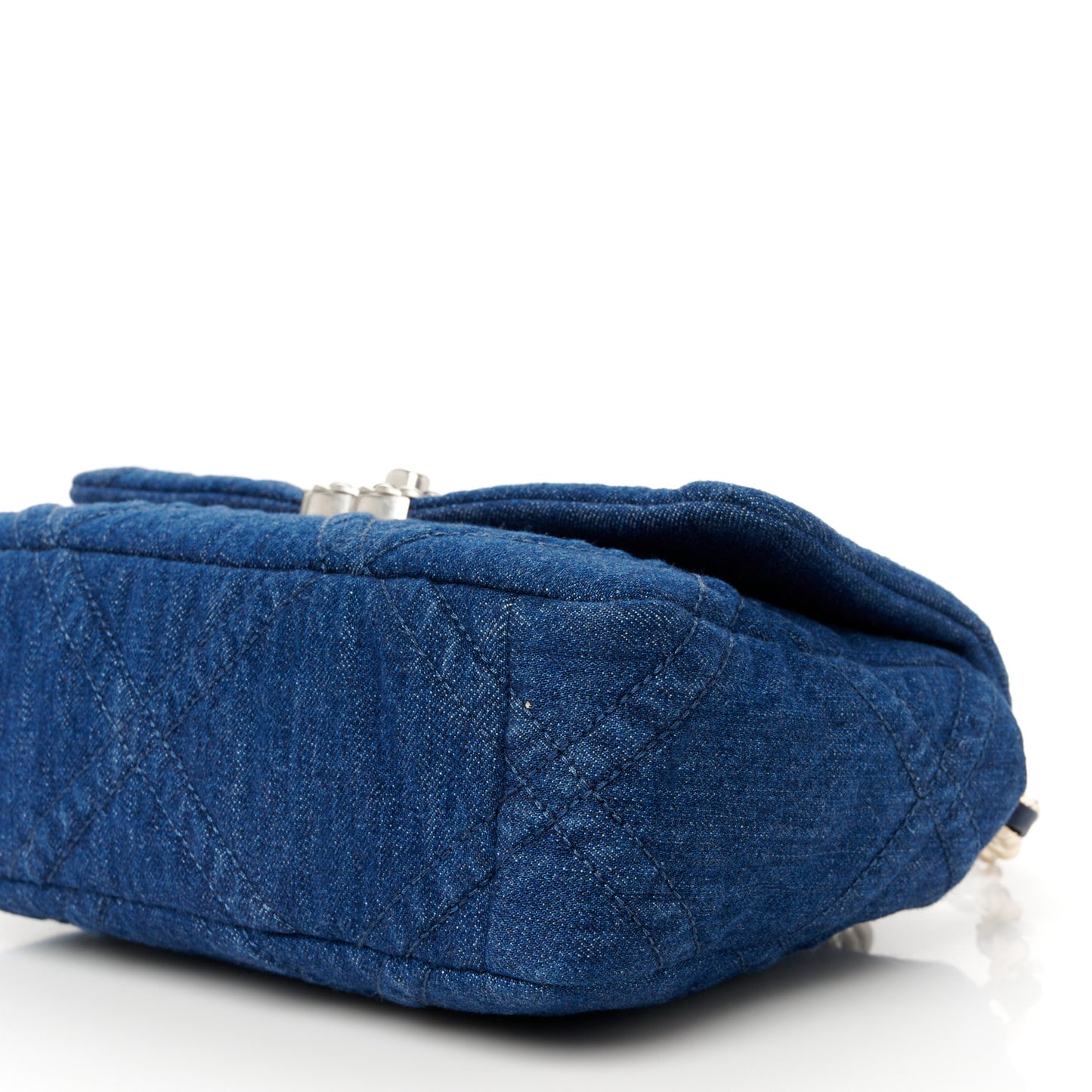 Denim Quilted Medium Chanel 19 Flap Blue