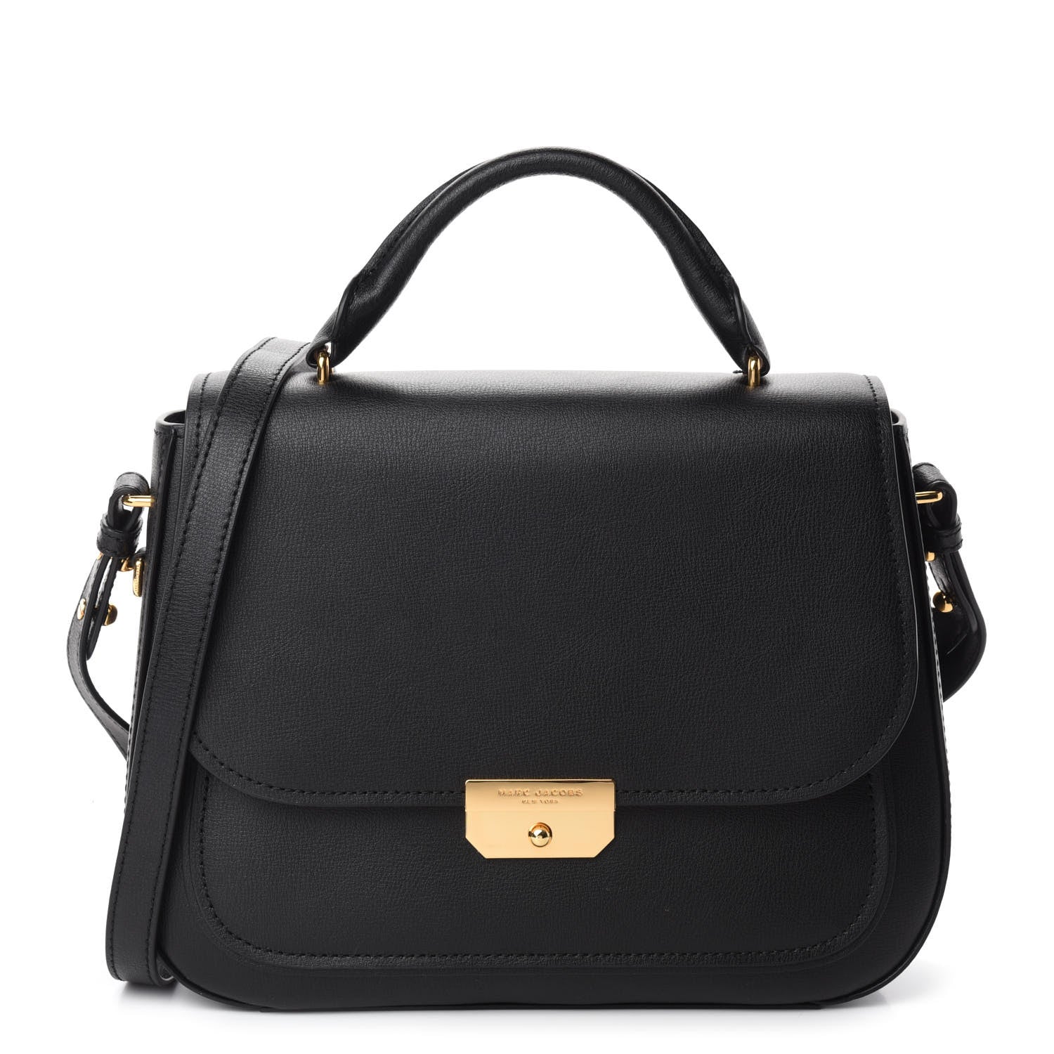 Marc Jacobs Calfskin Rider Top Handle Black 1 of 11