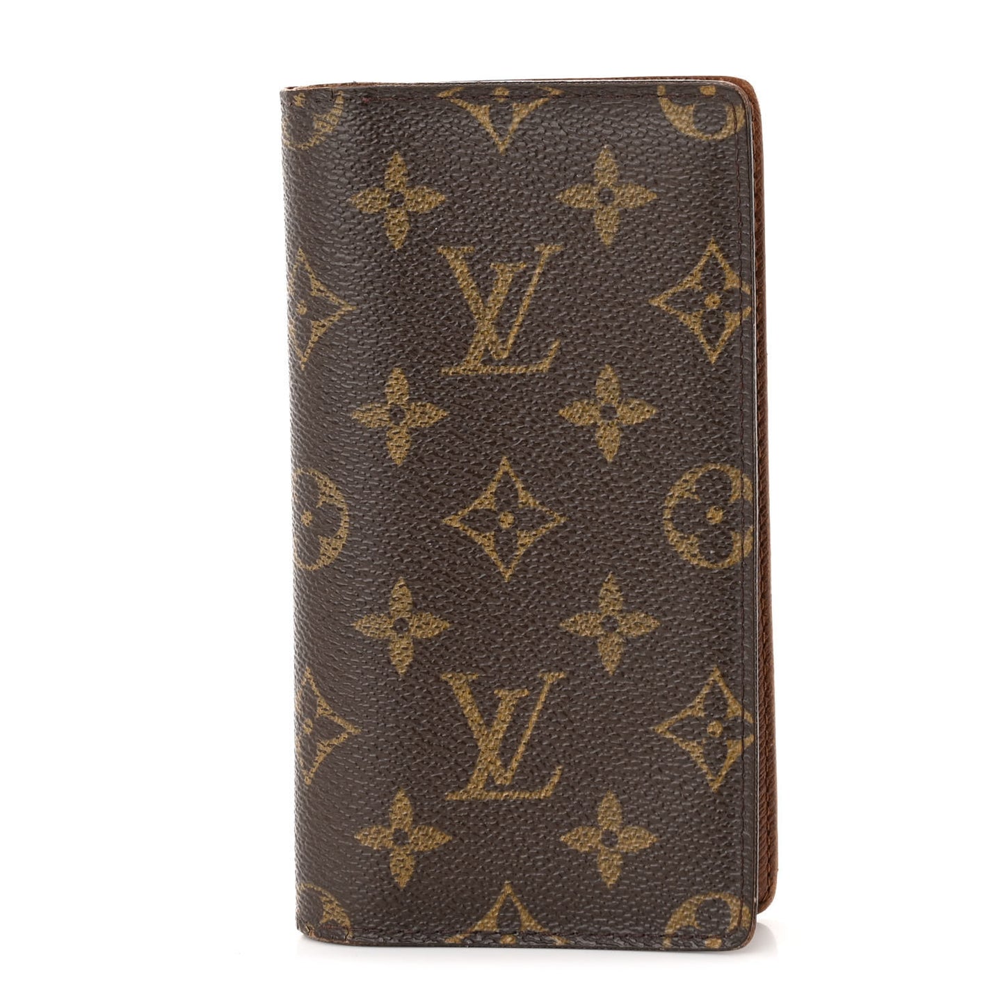 Monogram Simple Checkbook Holder Wallet Cover