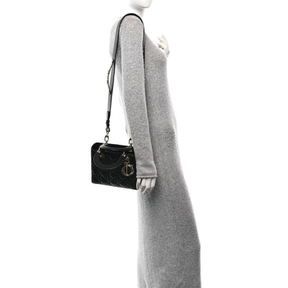 Christian Dior Lambskin Cannage Small My ABCDior Lady Dior Black 2 of 10