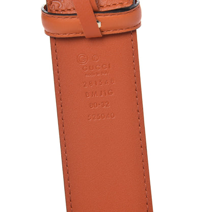 Gucci Soft Microguccissima 40mm Belt 80 32 Sun Orange 4 of 4