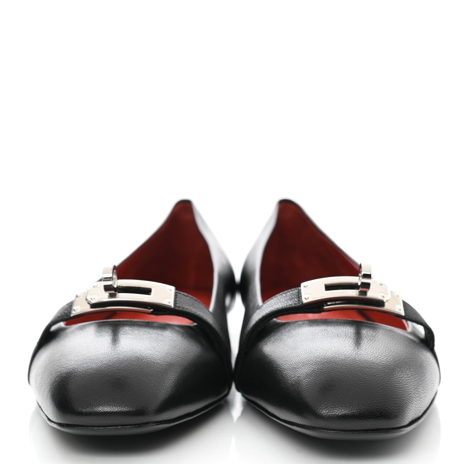 Hermes Goatskin Bilbao Ballerina Flats 40 Black 2 of 9