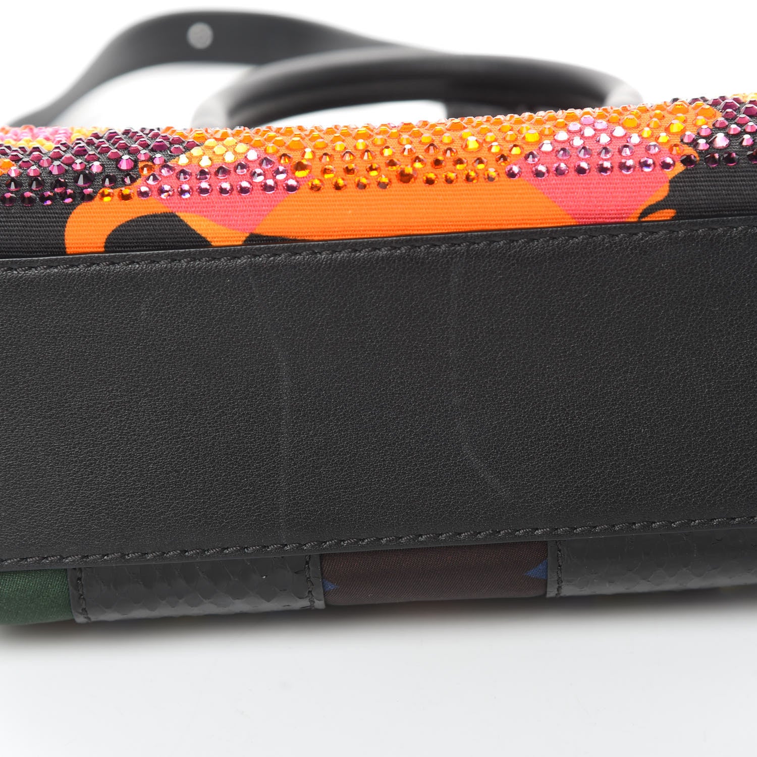 MCM Nylon Crystal Lion Camo Boston Satchel Multicolor 11 of 11