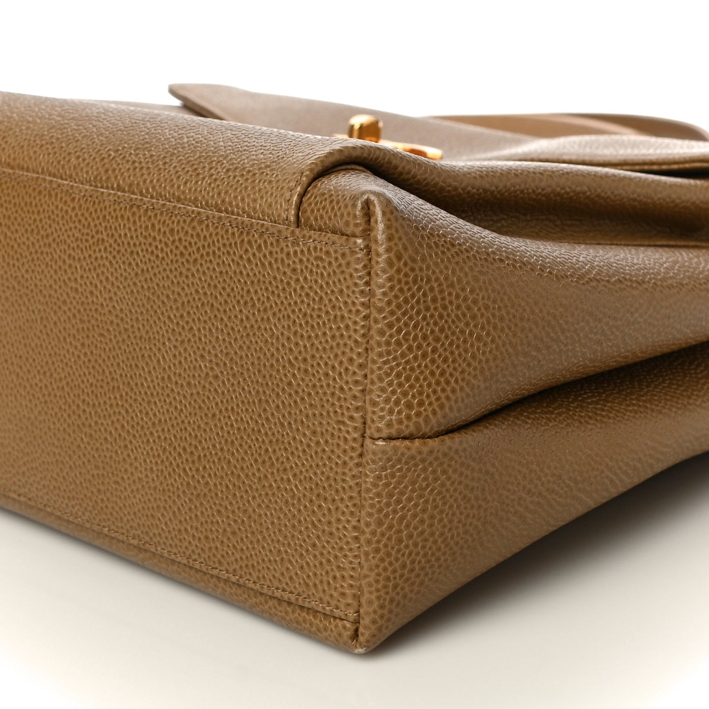 Caviar Flap Shoulder Bag Beige