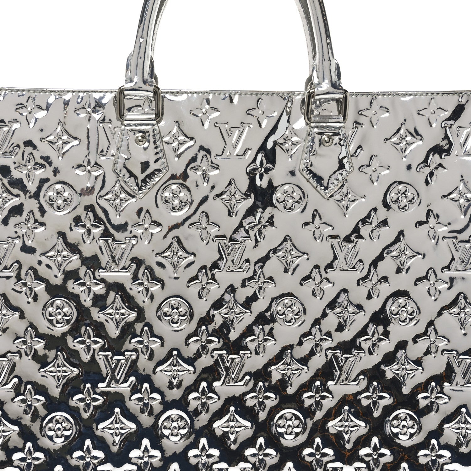 Louis Vuitton Monogram Miroir Sac Plat Silver 7 of 9
