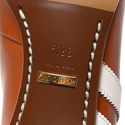 Gucci X ADIDAS Calfskin Elizabeth Knee Boots 38.5 Royal Cognac Great White 8 of 11