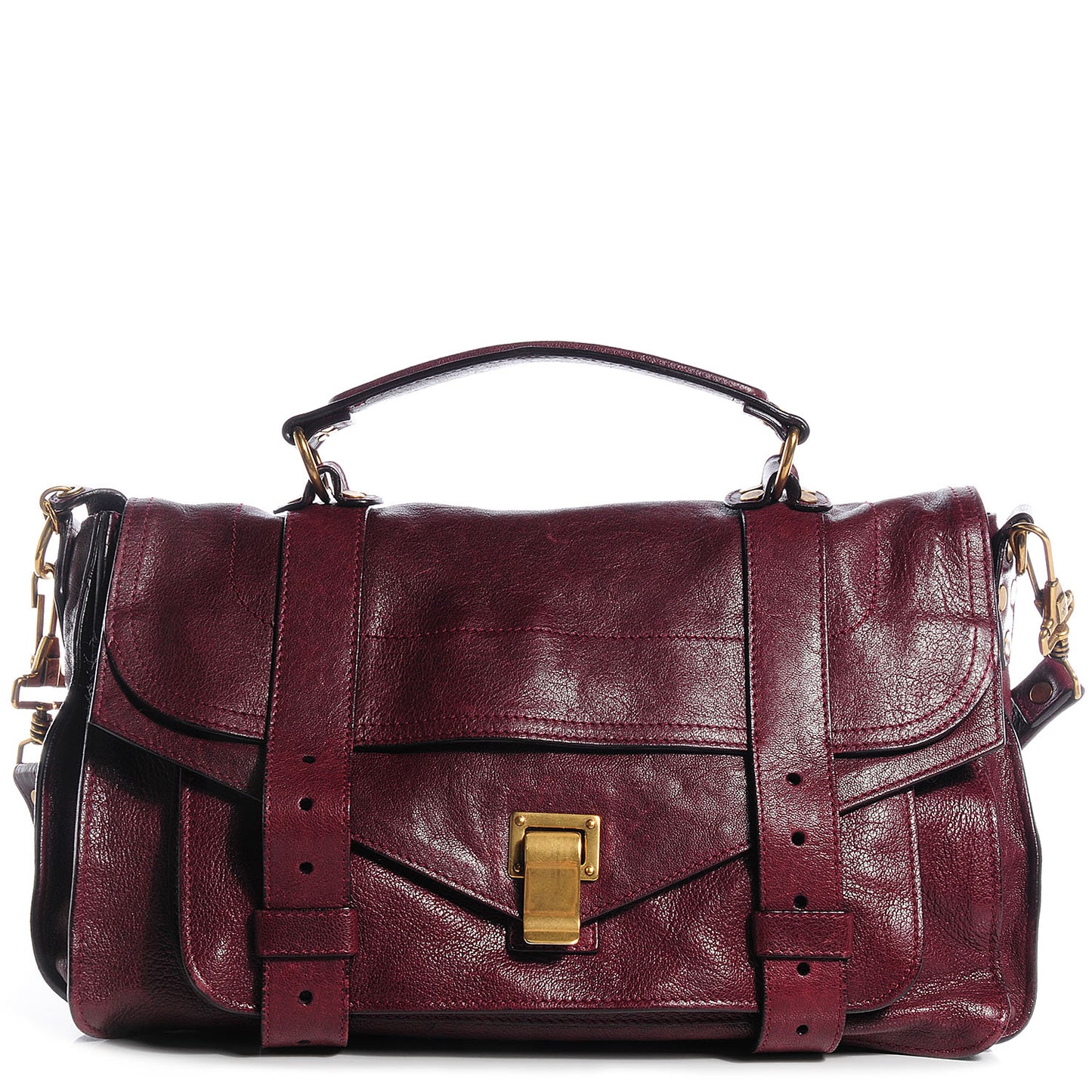 Lambskin PS1 Medium Satchel Burgundy