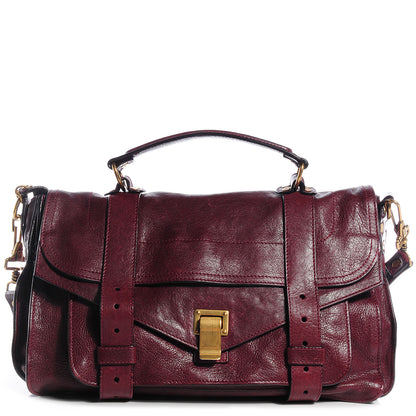 Proenza Schouler Lambskin PS1 Medium Satchel Burgundy 1 of 13