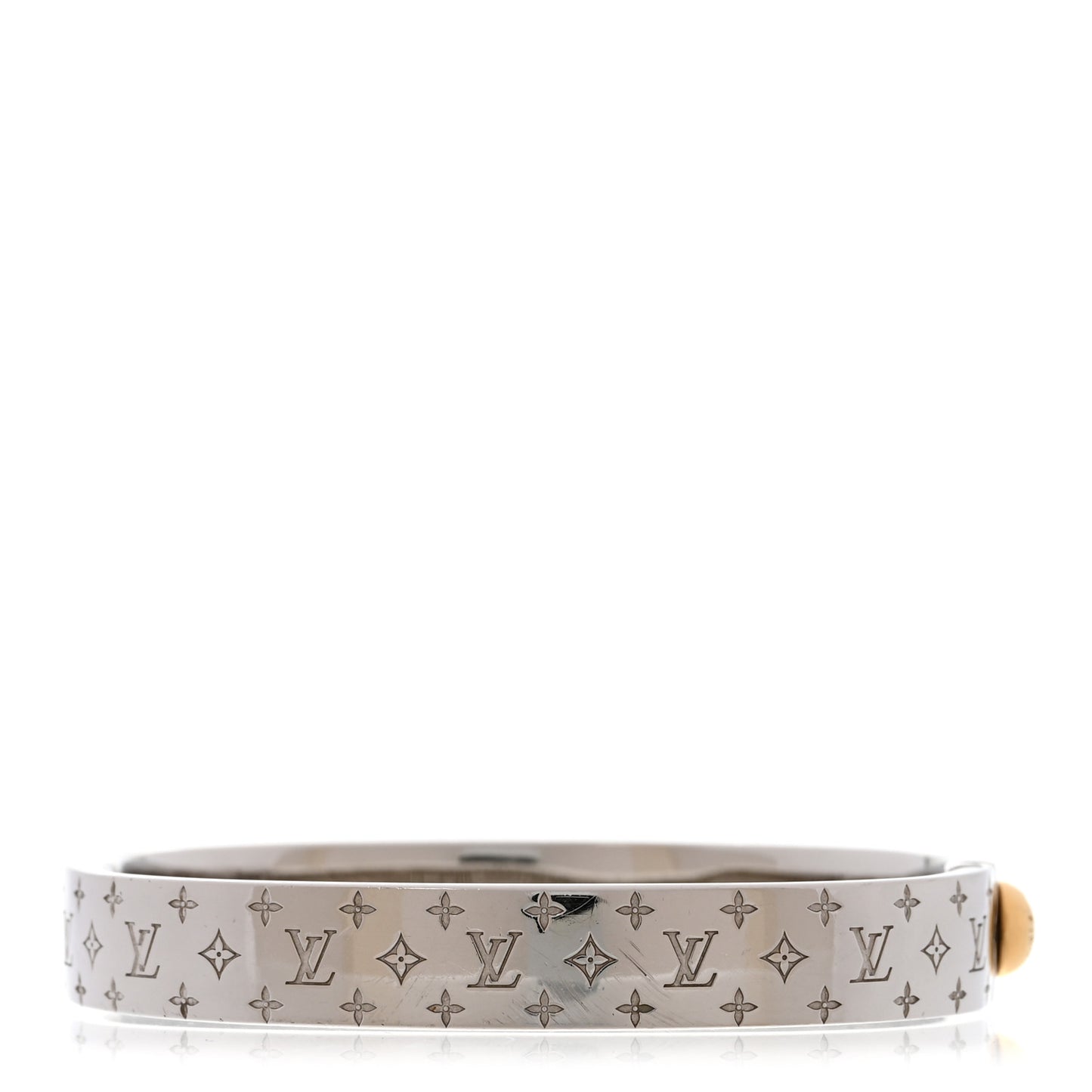 Brass Palladium Plated Nanogram Cuff S Silver