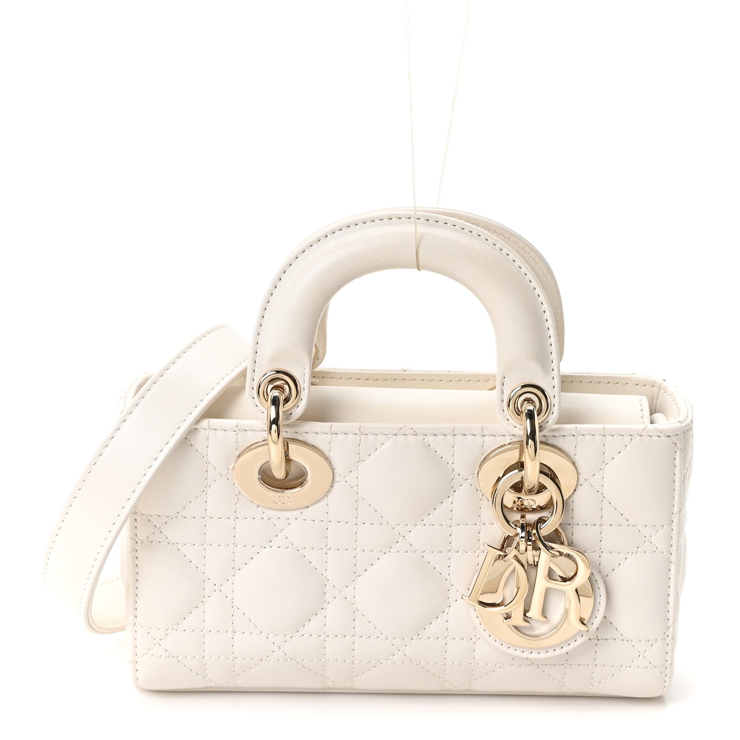 Christian Dior Lambskin Cannage Dioramour Micro Lady D-Joy Latte 1 of 11