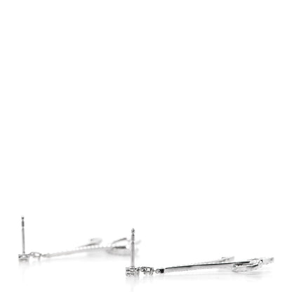 Tiffany Platinum Diamond Enchant Scroll Drop Earrings 3 of 5