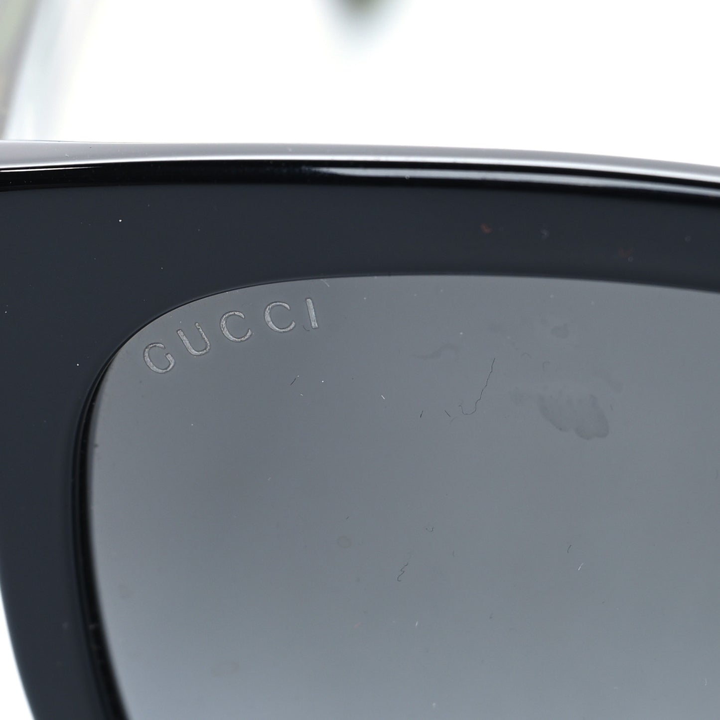 Acetate Square Frame Web Glitter Sunglasses GG0034S Black Green