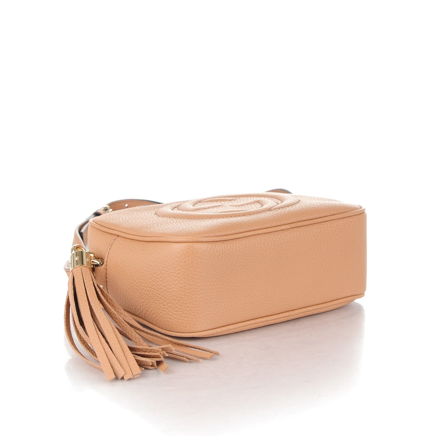 Pebbled Calfskin Small Soho Disco Bag Rose Beige