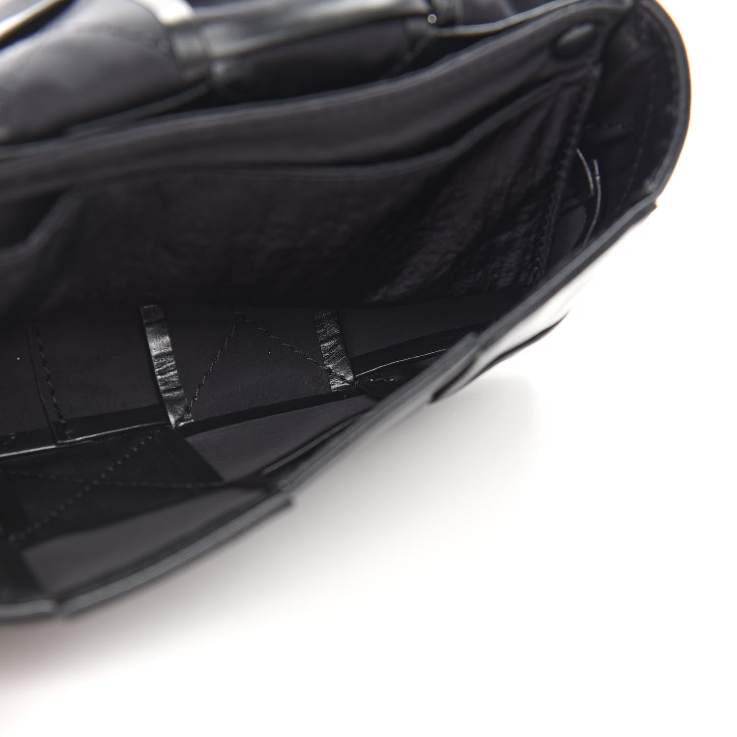 Bottega Veneta Paper Calfskin Intrecciato Cassette Belt Bag Black 7 of 8