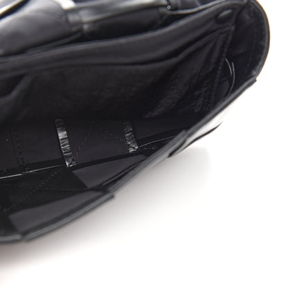 Bottega Veneta Paper Calfskin Intrecciato Cassette Belt Bag Black 7 of 8
