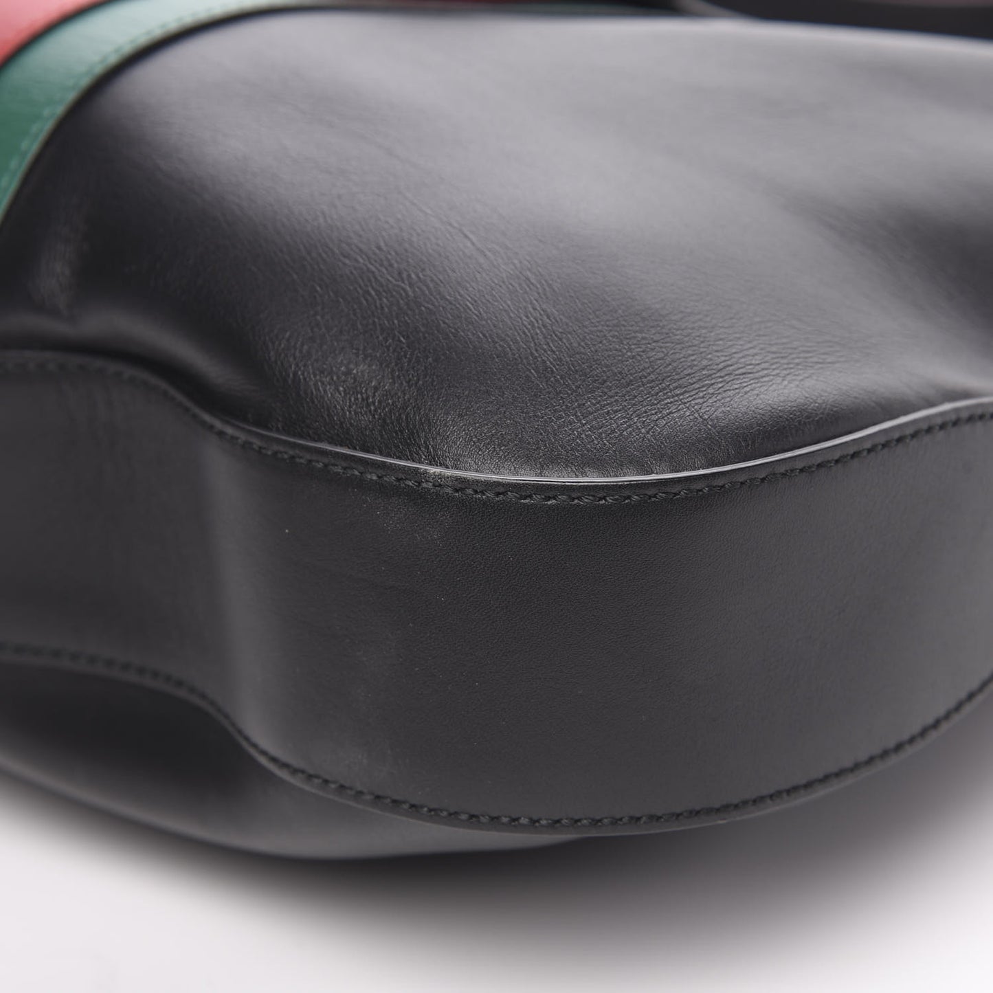 Calfskin Web Stripe Medium Dionysus Hobo Black