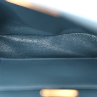 Fendi Nappa Mini Peekaboo Iconic Satchel Blue 6 of 10