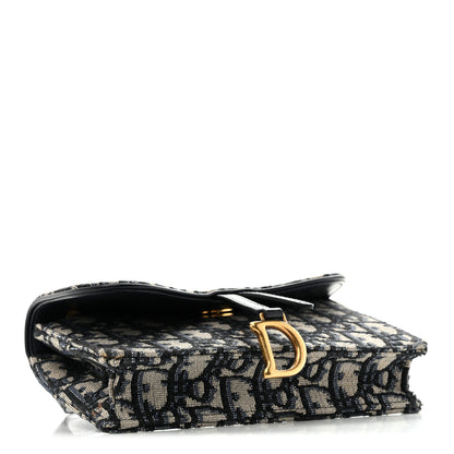 Christian Dior Oblique Saddle Belt Bag Blue 3 of 13