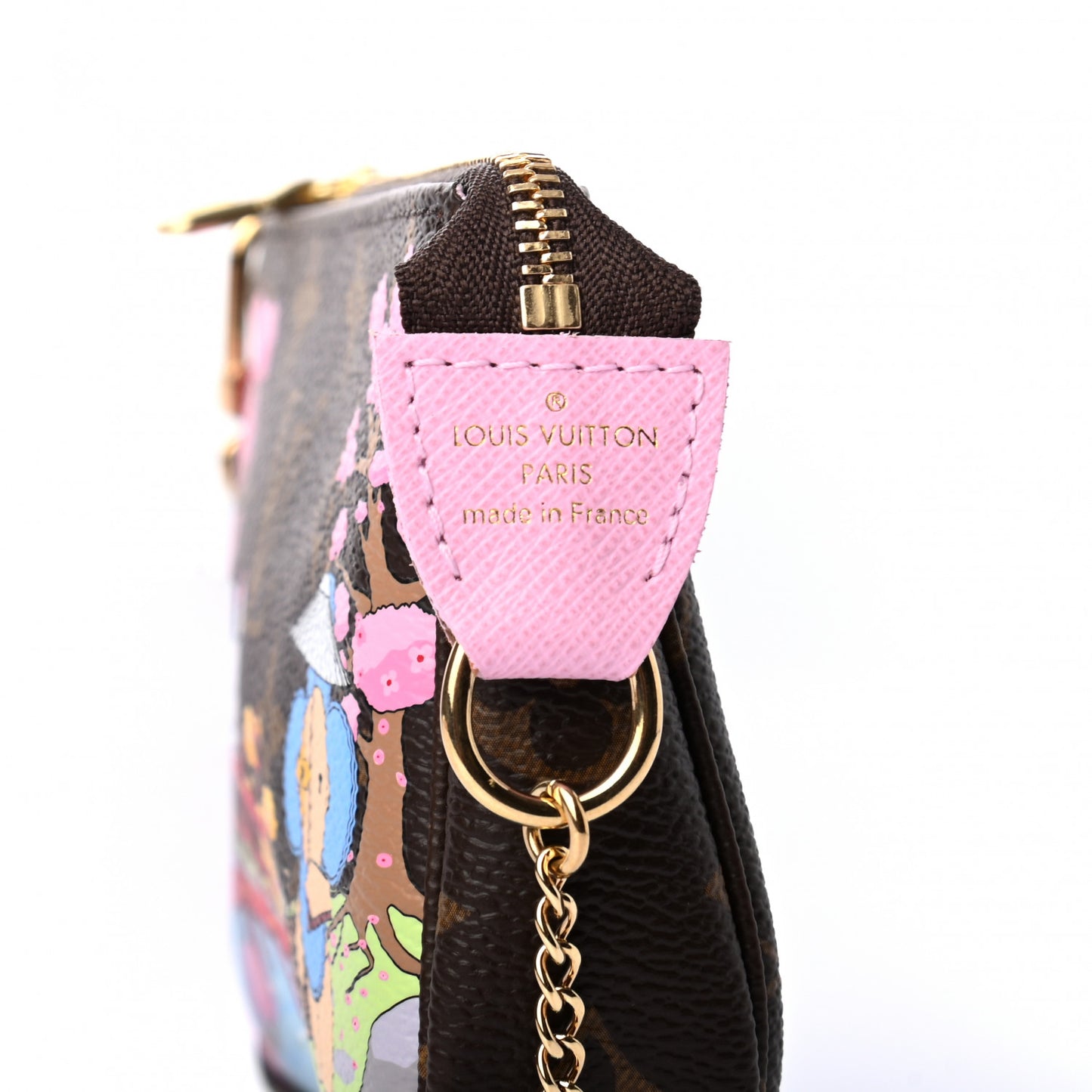 Monogram 2021 Christmas Animation Japanese Garden Mini Pochette Accessories Wisteria Pink