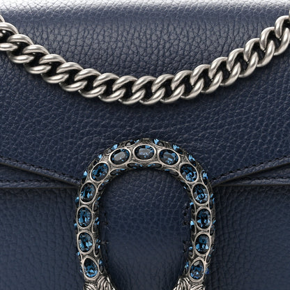 Gucci Dollar Calfskin Crystal Small Dionysus Shoulder Bag Blue Agata Montana Sapphire 10 of 12
