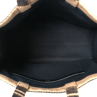 Celine Jacquard Striped Triomphe Large Cabas Thais Beige Black 5 of 11