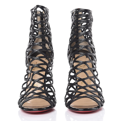 Christian Louboutin Kid Python Mille Cinque 100 Ankle Boots 40.5 Black 2 of 7