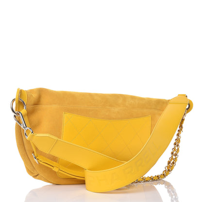 Chanel X PHARRELL WILLIAMS Suede Lambskin Oversized Waist Belt Bag Jaune Yellow 8 of 15