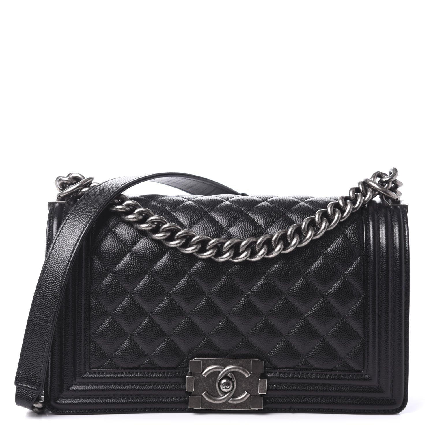 Chanel Caviar Quilted Medium Boy Flap Black 1 of 11