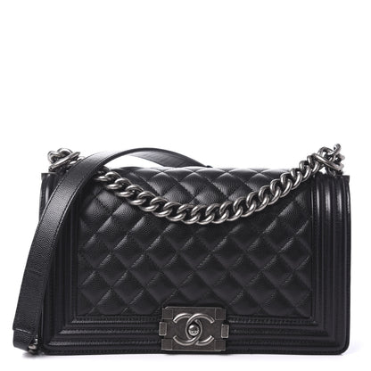 Chanel Caviar Quilted Medium Boy Flap Black 1 of 11