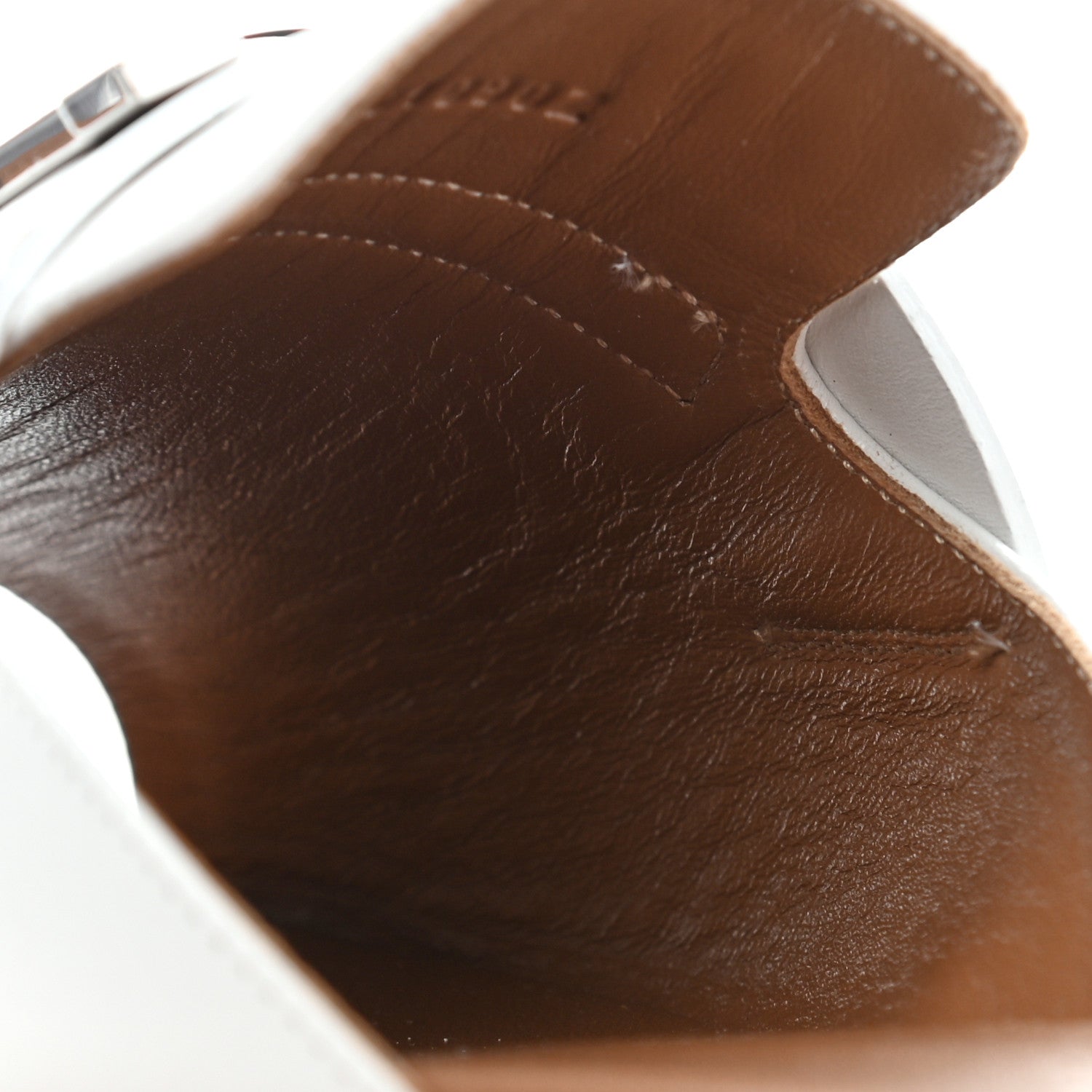 Hermes Calfskin Auteuil Sandals 38 White 10 of 11