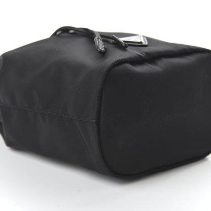 Prada Saffiano Tessuto Nylon Vela Bucket Wristlet Black 6 of 10