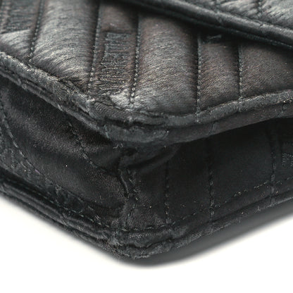 Balenciaga Satin Jacquard Logo Matelasse BB Wallet On Chain Black 8 of 8