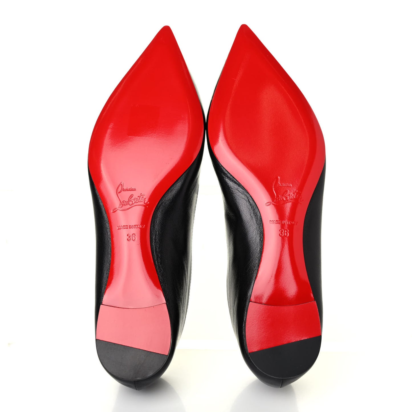 Shiny Nappa Ballalla Flats 36 Black