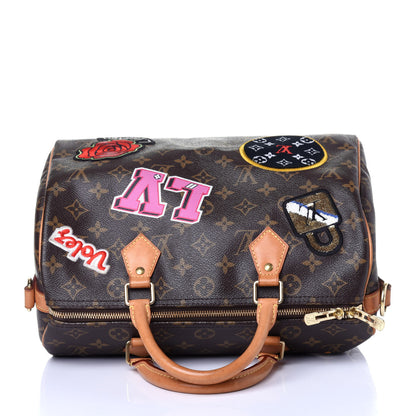 Louis Vuitton Monogram Patches Speedy Bandouliere 30 10 of 12
