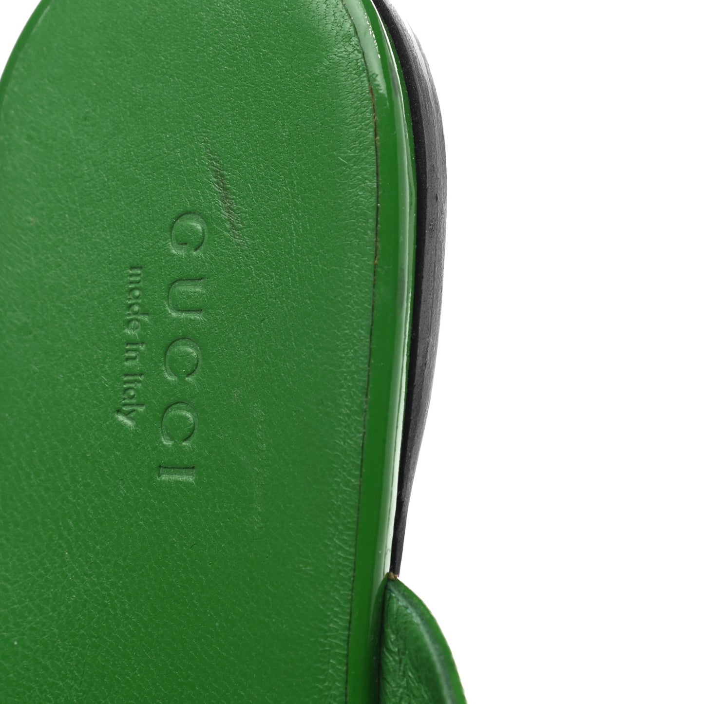 Patent Horsebit Thong Sandals 36.5 Green