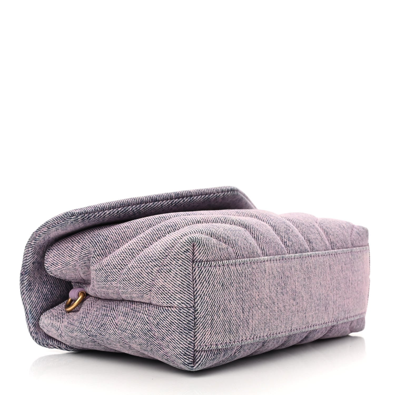 Saint Laurent Denim Y Quilted Monogram Toy Loulou Crossbody Bag Bleached Lilac 4 of 11