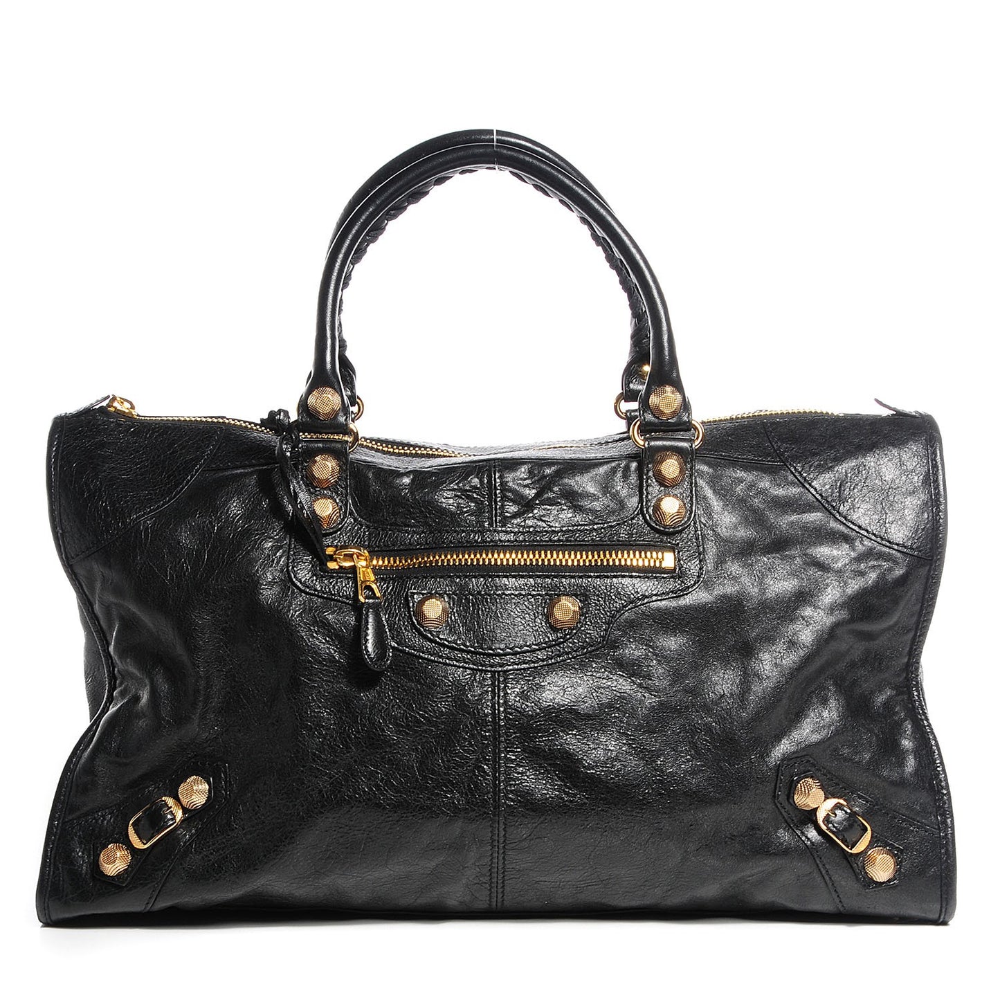 Agneau Giant 12 Gold Hardware Work Black