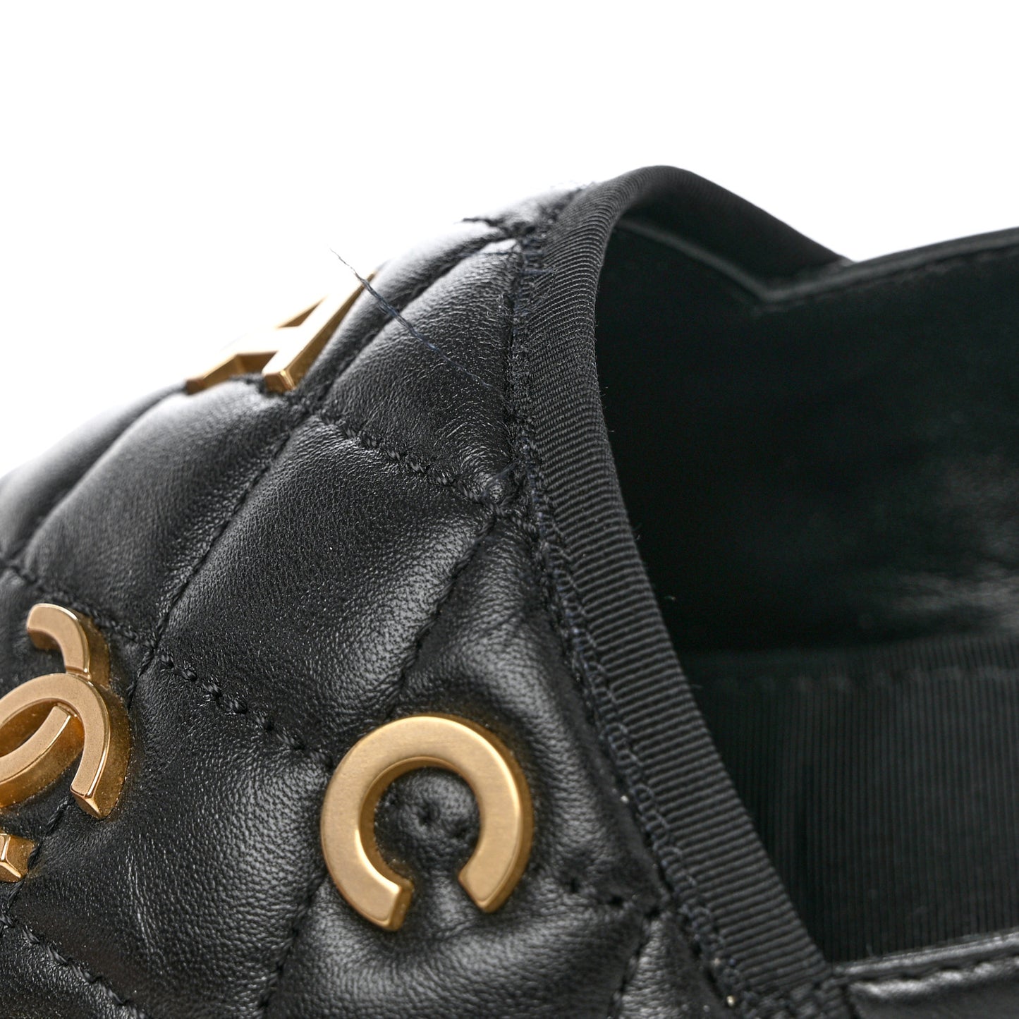 Lambskin Quilted CC Logo Espadrilles 41 Black