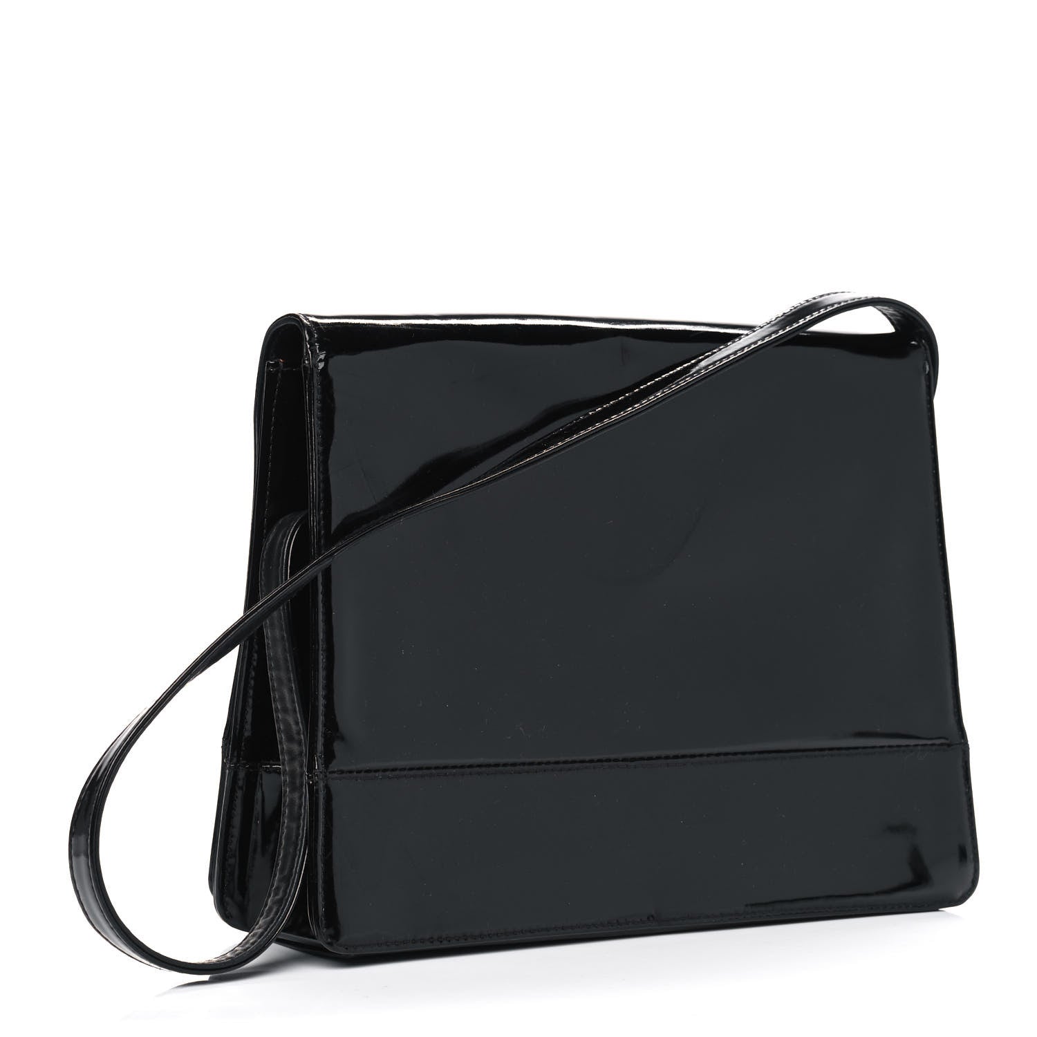 Chanel Patent Flap Shoulder Bag Black 2 of 5