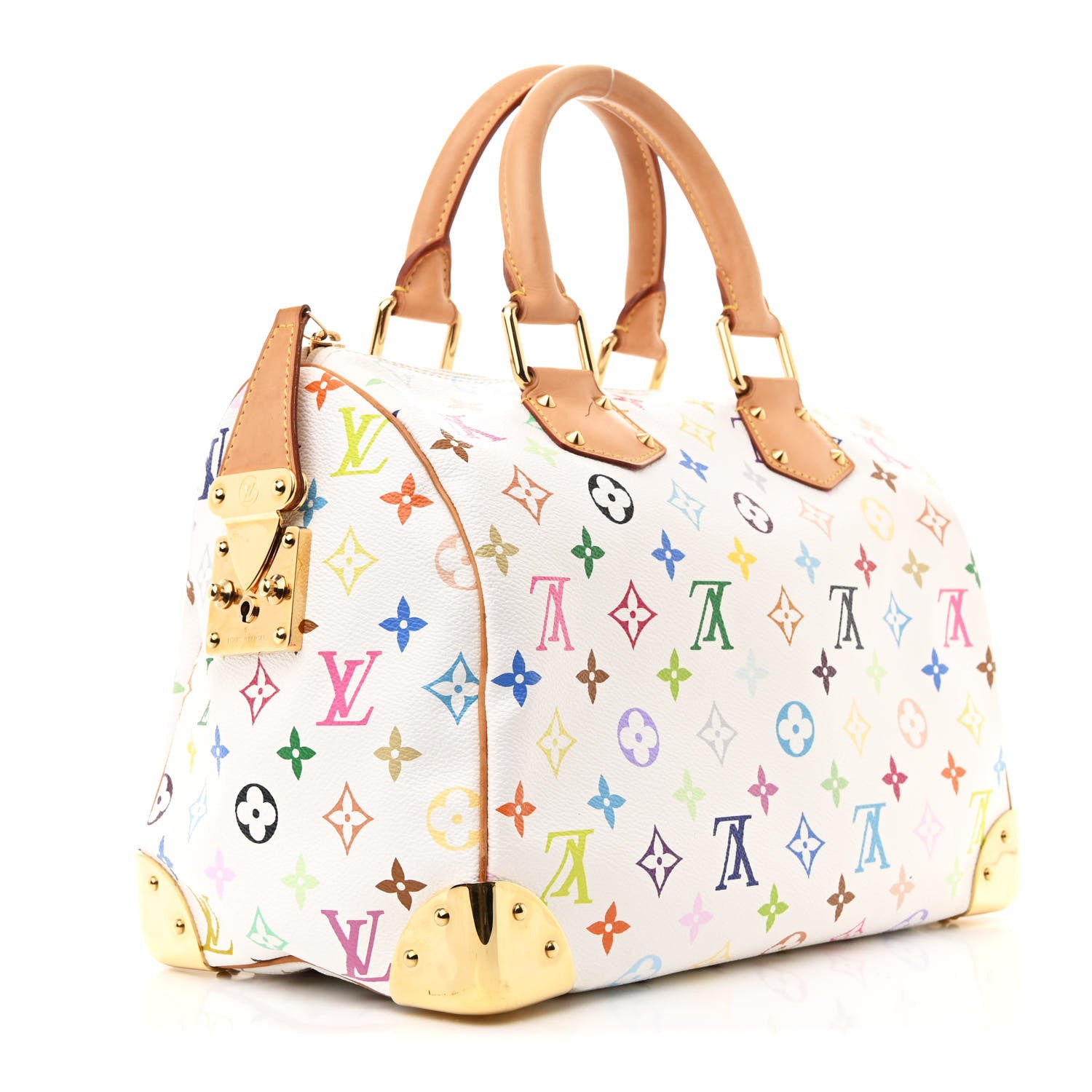Louis Vuitton Monogram Multicolor Speedy 30 White 3 of 12