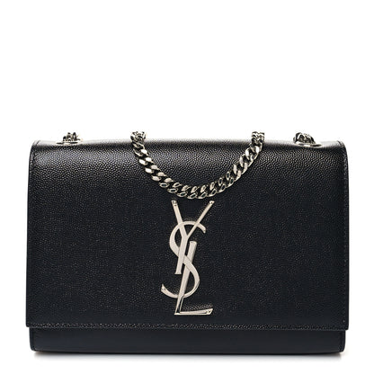 Saint Laurent Grain De Poudre Small Monogram Kate Satchel Black 1 of 10