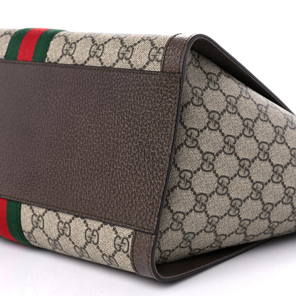 Gucci GG Supreme Monogram Web Medium Ophidia Tote Bag Brown 10 of 12