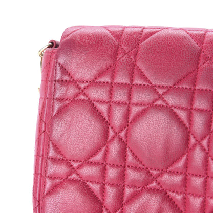 Christian Dior Lambskin Cannage Miss Dior Promenade Pouch Fuchsia 13 of 13