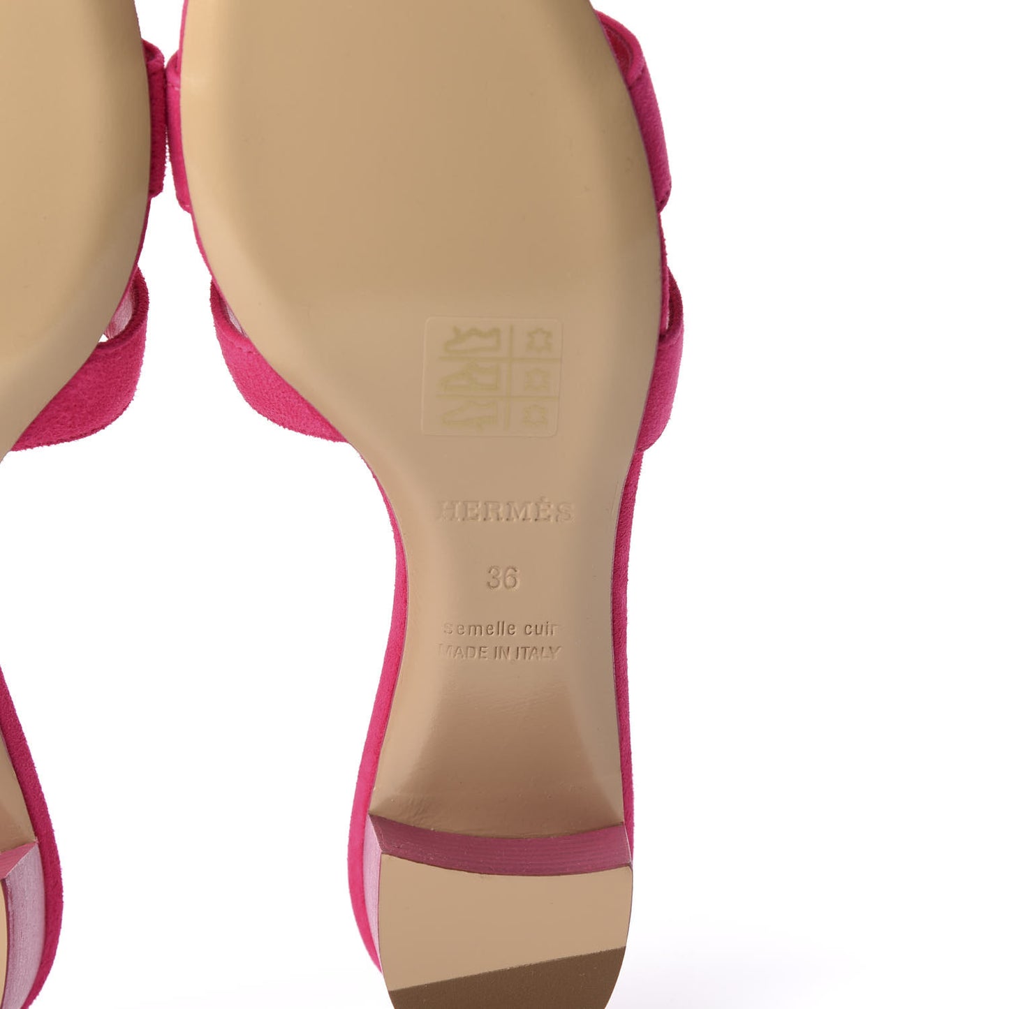 Suede Goatskin Oasis Sandals 36 Rose Fuchsia
